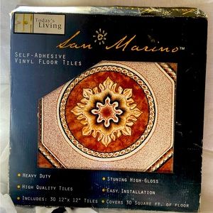 Sam Marino -Peel & Stick Vinyl Floor & Wall Tile -12×12”  30 Piece/Box= 30sf (3)